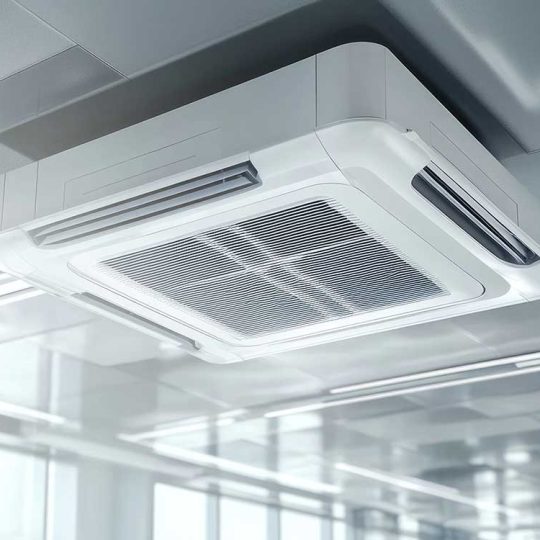 Ceilling Cassette aircon unit in office